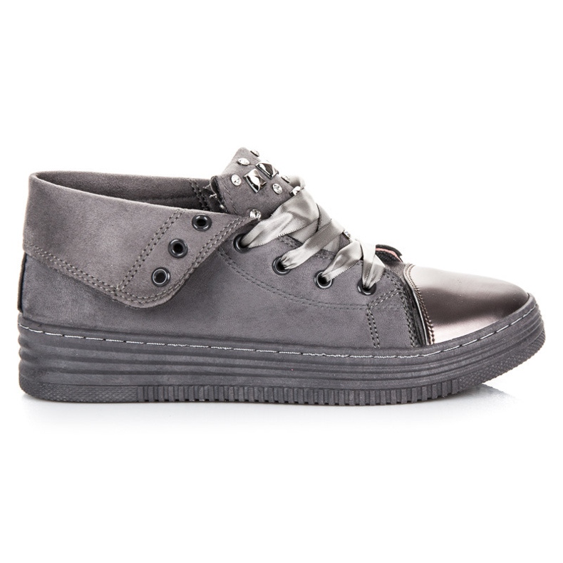 Sport Sneaker alla moda in pelle scamosciata grigio