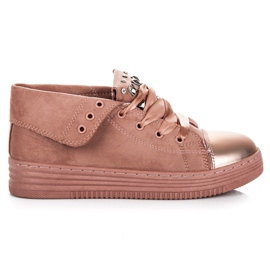 Sport Sneaker alla moda in pelle scamosciata rosa