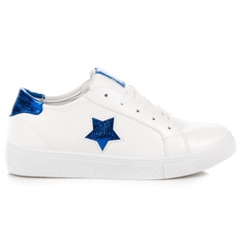 Sneakers allacciate con una stella bianco