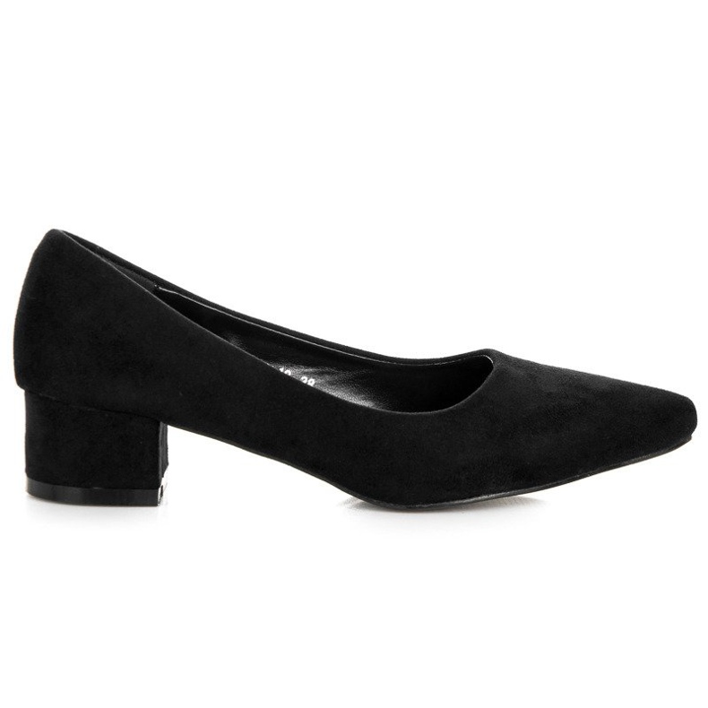 Best Shoes Décolleté in camoscio con tacco basso nero
