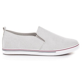 Slip-on in camoscio grigio