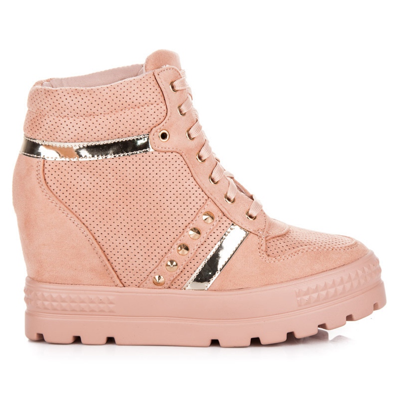 Bestelle Sneakers con plateau rosa