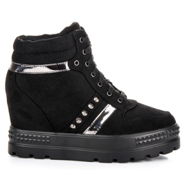 Bestelle Sneakers con plateau nero