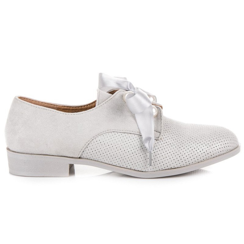Bestelle Scarpe in camoscio con perle grigio
