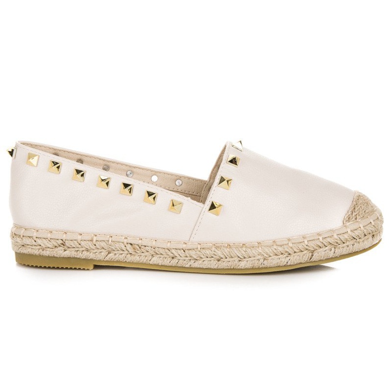 Coura Espadrillas beige con borchie