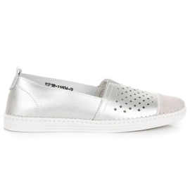 Slip on VINCEZA in pelle grigio