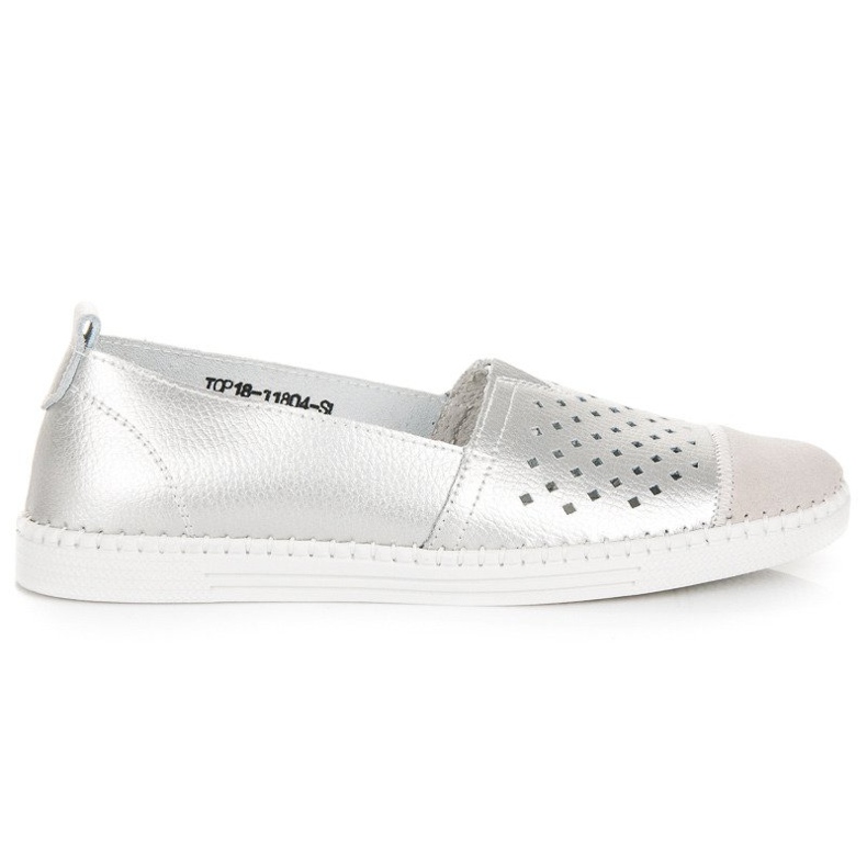 Slip on VINCEZA in pelle grigio