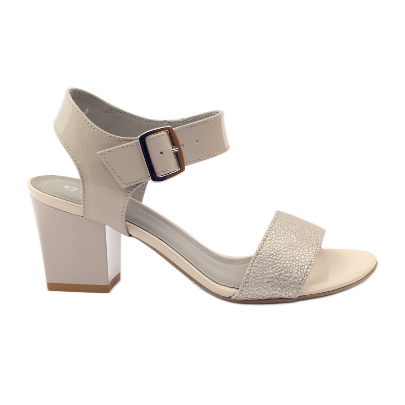 Sandali laccati sul palo Edeo 3184 beige
