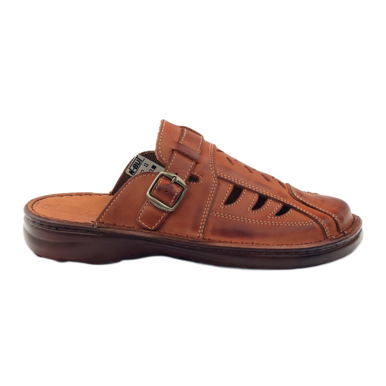 Pantofole Naszbut in pelle 045 marrone