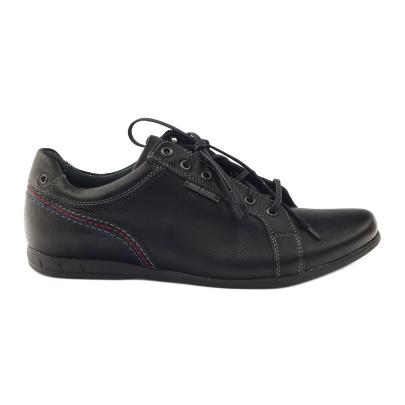 Riko Scarpe sportive in pelle maschile 776 nere nero