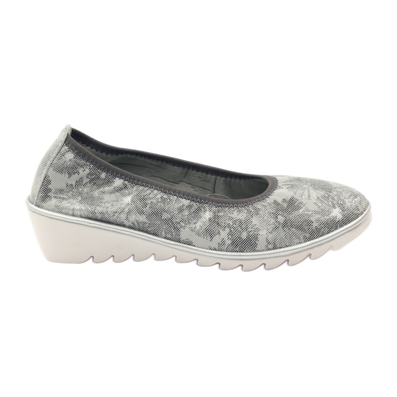 Scarpe in pelle da donna mocassini Filippo 046 grigio