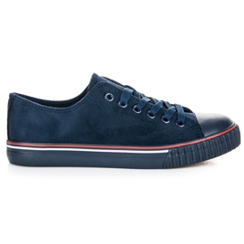 Sneakers in camoscio blu