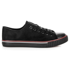 Sneakers in camoscio nero