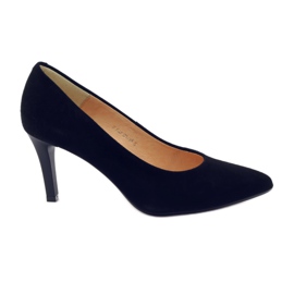 Pompe in pelle femminile Espinto su Szpilka 542 Black nero