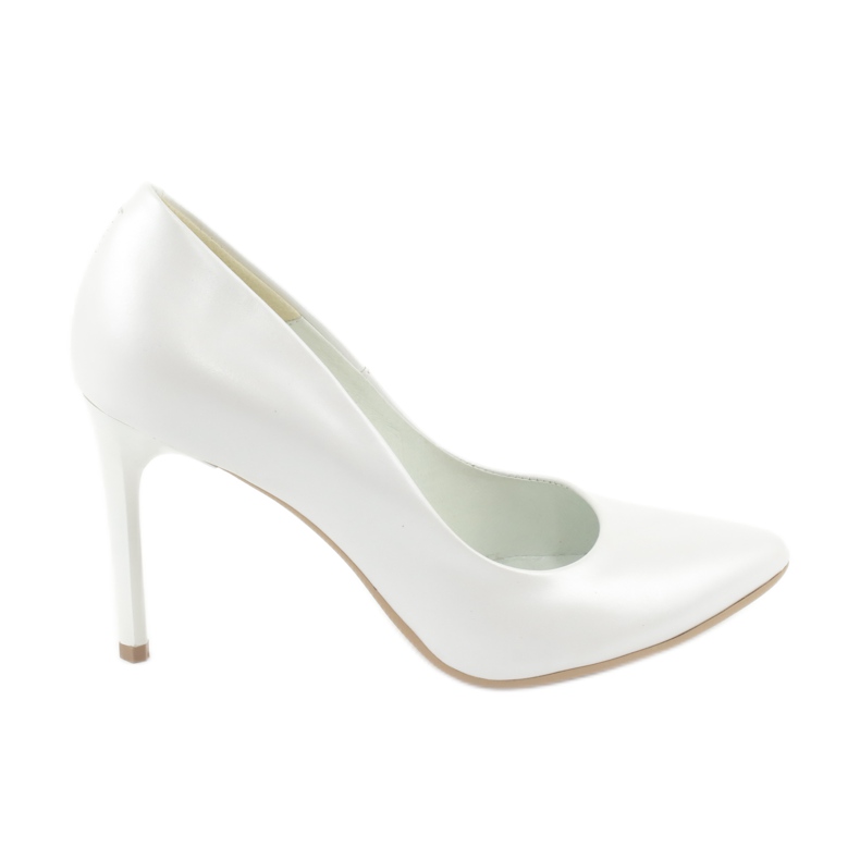 Décolleté su spilla, bianco perla Espinto C-602/134 bianca