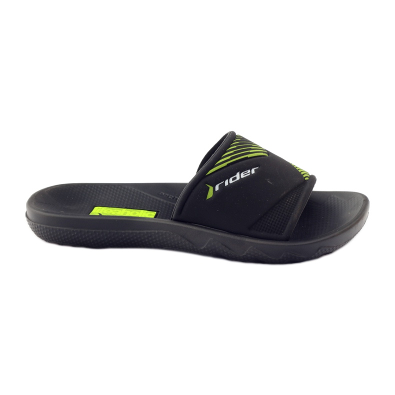 Pantofole per il tempo libero da bambino Rider nere nero verde