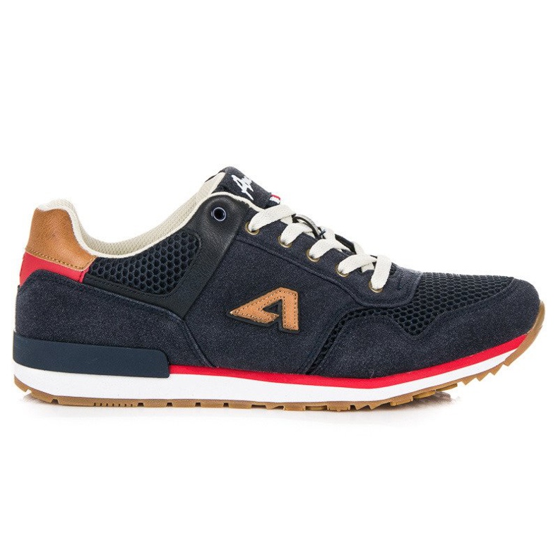 American Club Scarpe sportive americane in camoscio blu