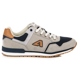 American Club Scarpe sportive americane in camoscio grigio