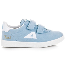 American Club Sneakers americane in velluto scamosciato blu