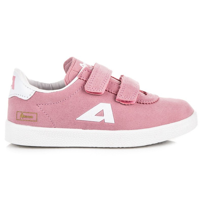 American Club Sneakers americane in velluto scamosciato rosa
