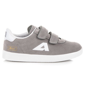 American Club Sneakers americane in velluto scamosciato grigio