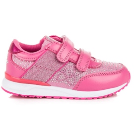 American Club Scarpe da ginnastica americane in velcro rosa