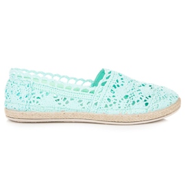 Seastar Espadrillas in pizzo color menta verde