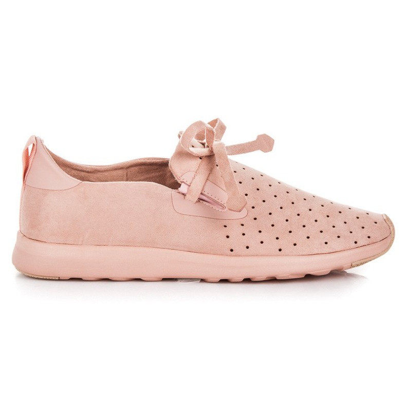 Kylie Slipons in pelle scamosciata traforati rosa