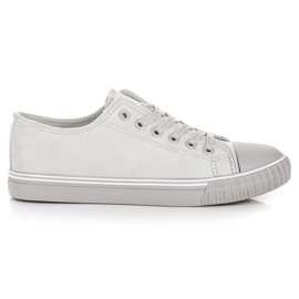 Sneakers in camoscio grigio