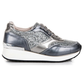 Kylie Scarpe Sportive Con Glitter grigio