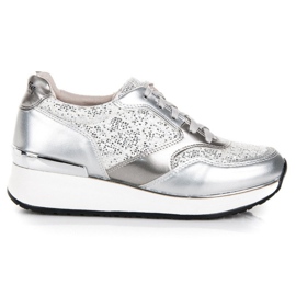 Kylie Scarpe Sportive Con Glitter grigio