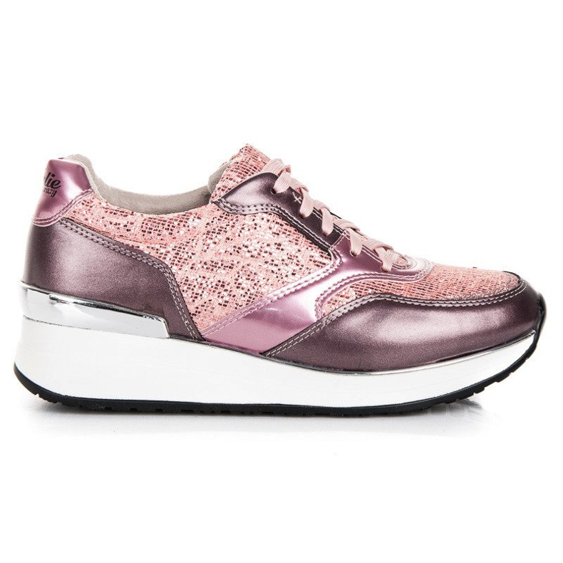 Kylie Scarpe Sportive Con Glitter rosa