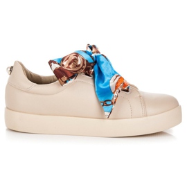 Sneakers allacciate con un nastro VICES beige