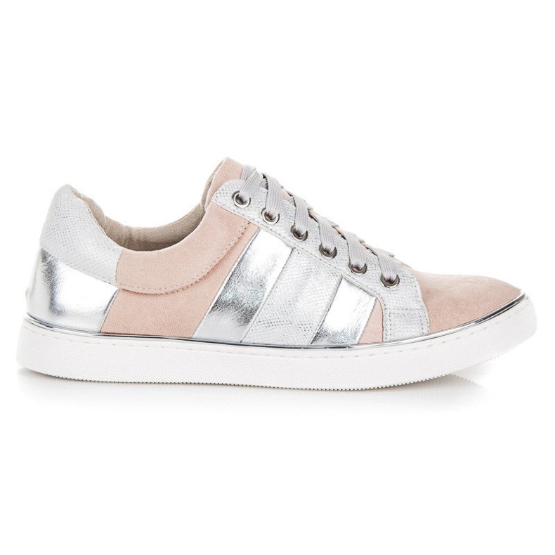 Kylie Scarpe da ginnastica alla moda allacciate rosa grigio