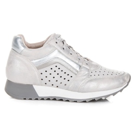 Kylie Sneakers alla moda sulla piattaforma grigio