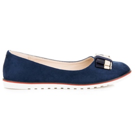 Ballerine in camoscio blu