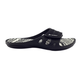 Ciabatte da piscina con velcro Rider 82213 nere bianco nero