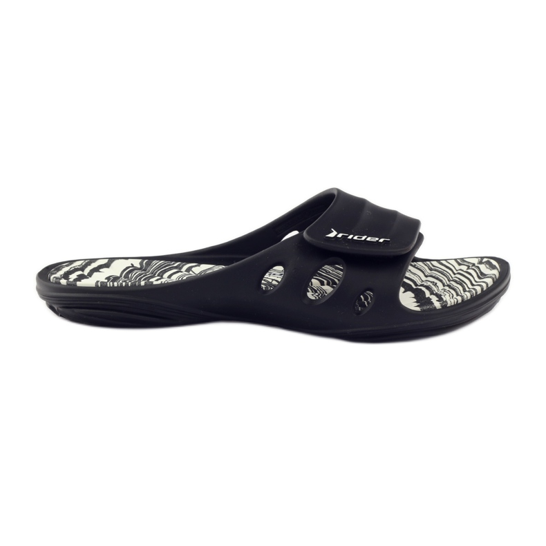 Ciabatte da piscina con velcro Rider 82213 nere bianca nero