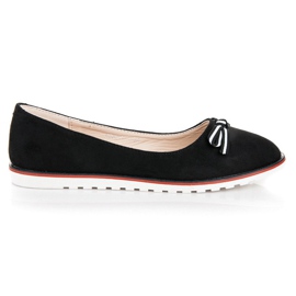 Ballerine in camoscio nero