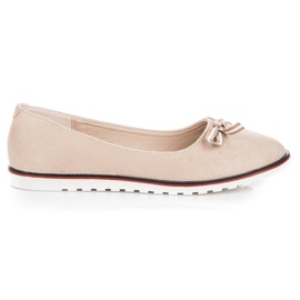 Ballerine in camoscio beige