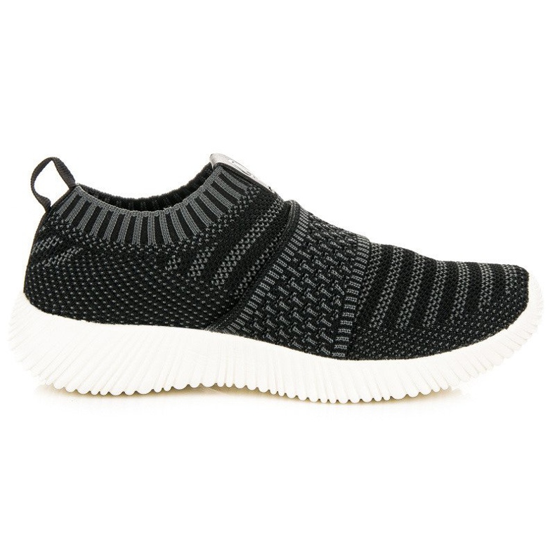 Kylie Sneakers in tessuto senza lacci nero grigio