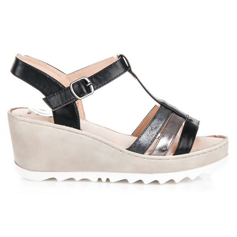 Kylie Sandali con zeppa nero