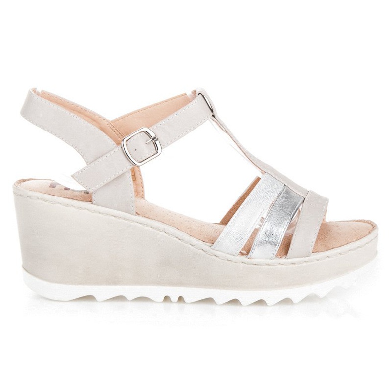 Kylie Sandali con zeppa grigio