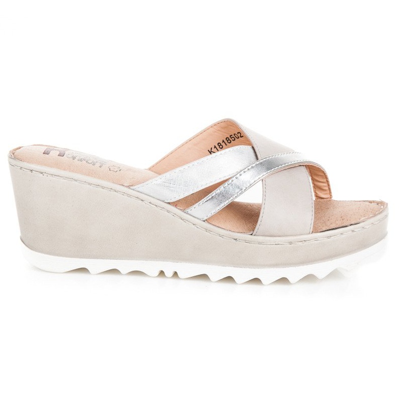 Kylie Ciabatte con zeppa marrone grigio