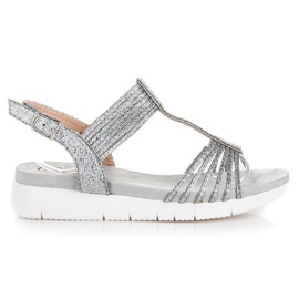 Kylie Sandali Con Cristalli grigio