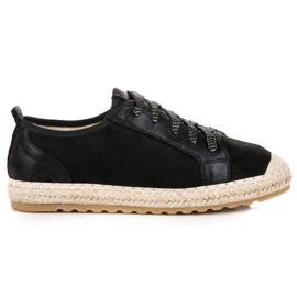 Seastar Espadrillas in suede con lacci nero
