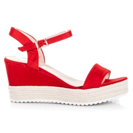 Seastar Sandali espadrillas con zeppa rosso