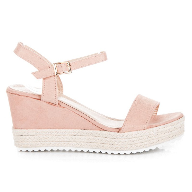 Seastar Sandali espadrillas con zeppa rosa