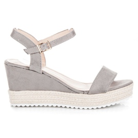 Seastar Sandali espadrillas con zeppa grigio