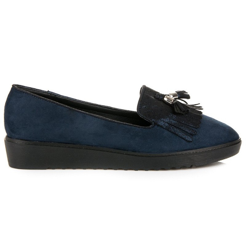 Bestelle Mocassini blu navy con frange
